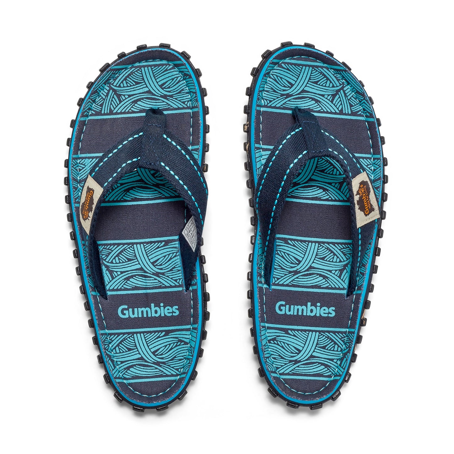 Islander Flip-Flops - Men's - Navy Waves