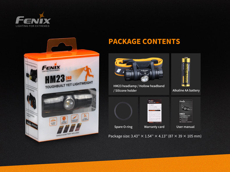 Fenix HM23 Compact Hiking and Running Headlamp