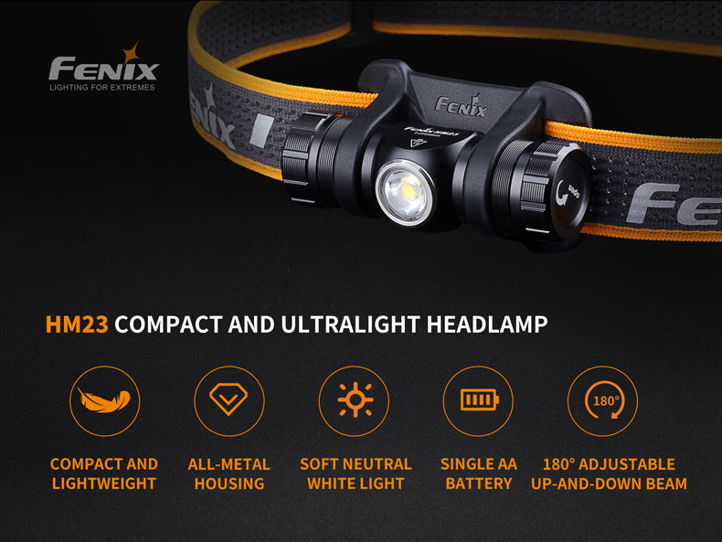 Fenix HM23 Compact Hiking and Running Headlamp