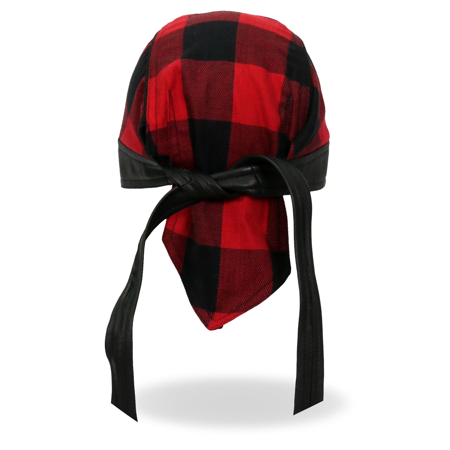 Hot Leathers Black/Red Buffalo Plaid Lightweight Headwrap HWH1108