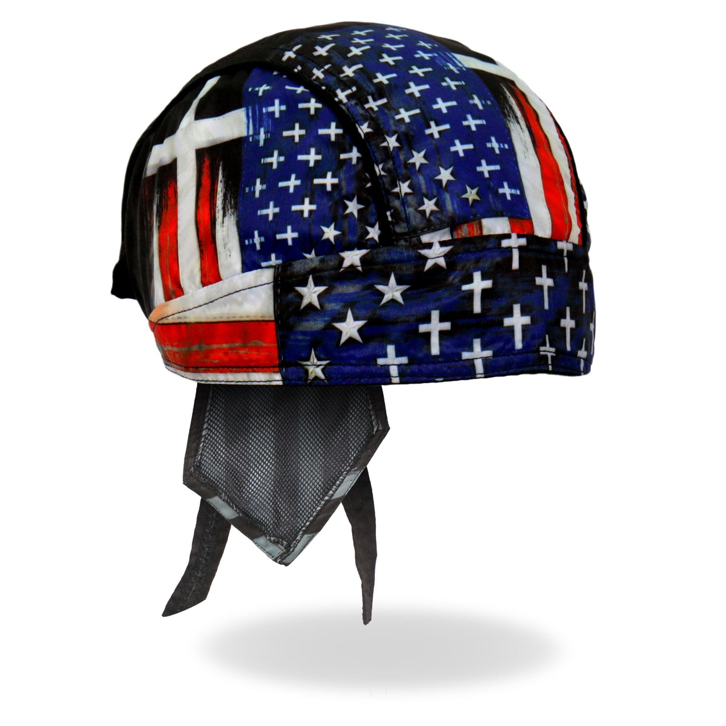 Hot Leathers Flag Cross Lightweight Headwrap HWH1120