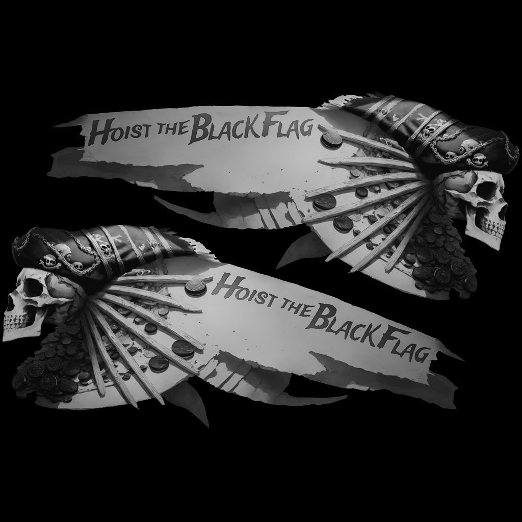 Hoist the Black Flag - Universal Tank Decal-BW