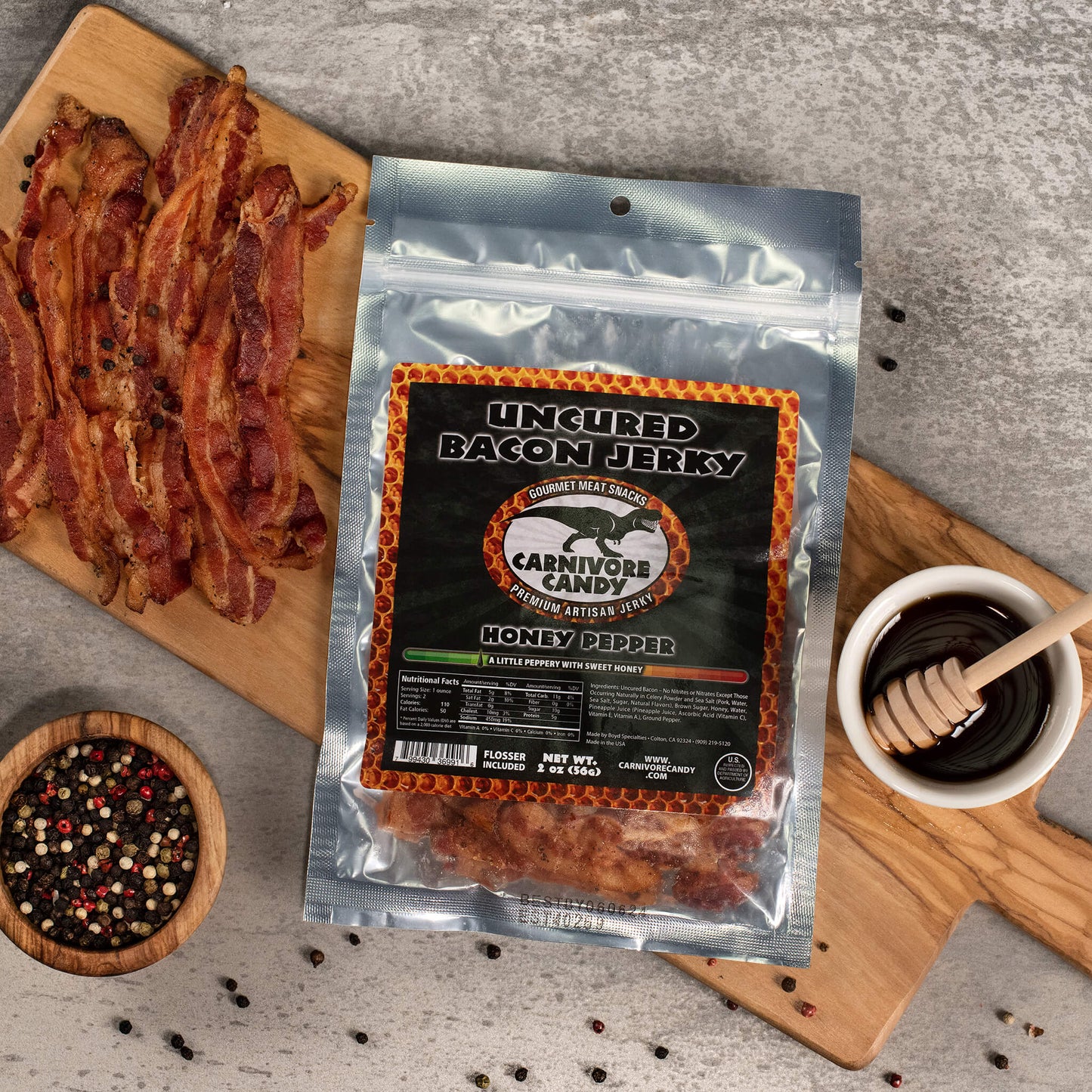 Honey Pepper Bacon Jerky