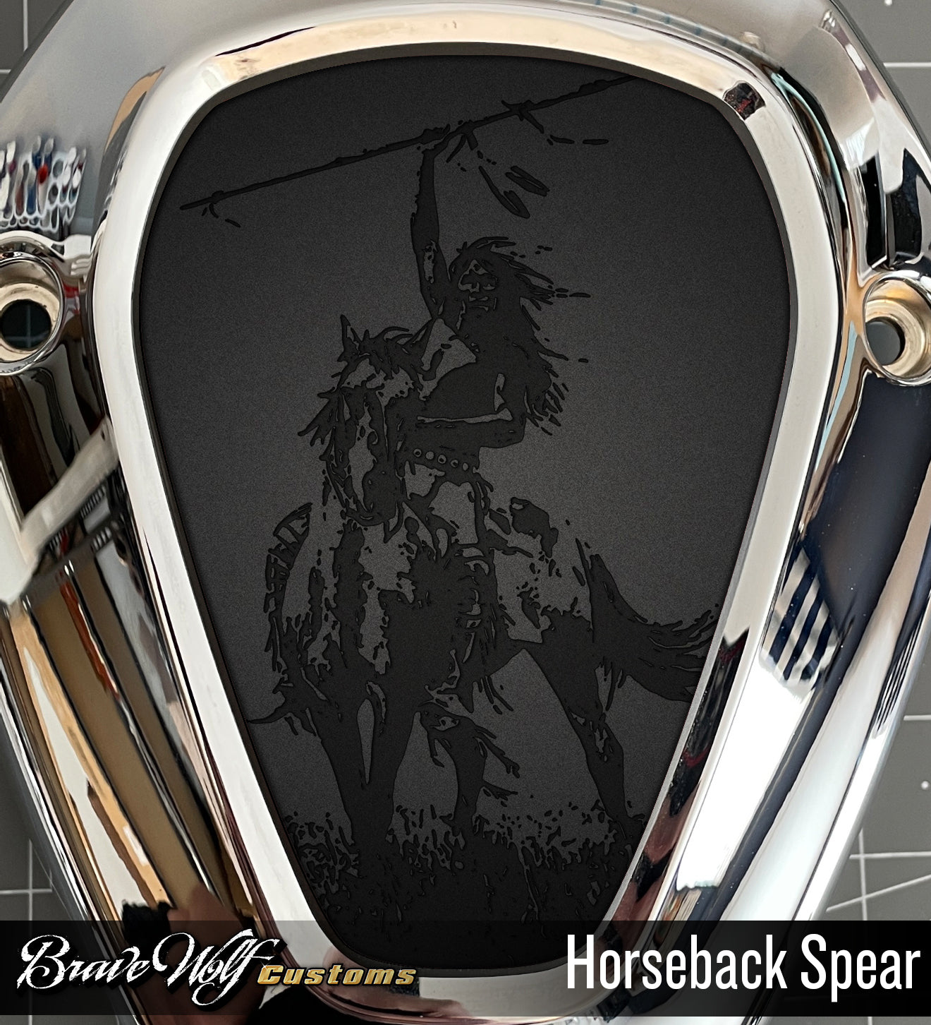 Challenger V-Cover Decal - Horseback Spear