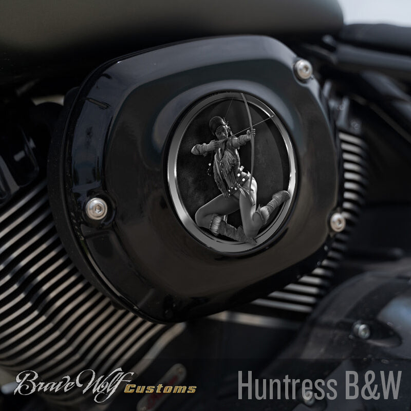 Huntress - 5 Inch Decal (B&W)