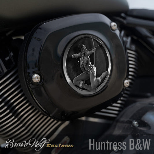 Huntress - 5 Inch Decal (B&W)