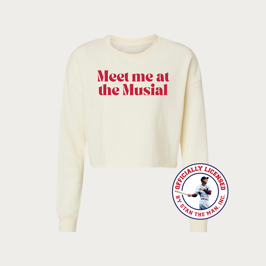 Meet Me at the Musial Crop Crewneck