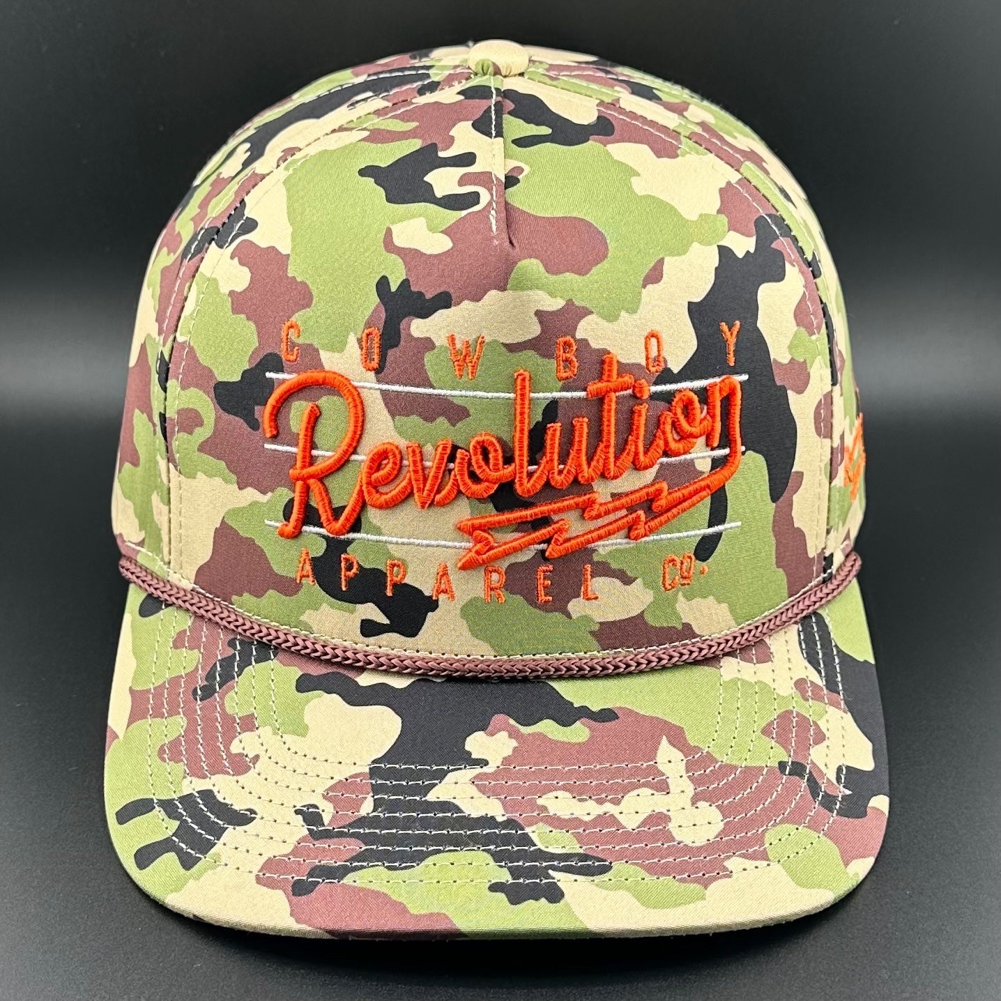 “Lightning" Woodland Camo - Cowboy Revolution 5-panel Performance Hat