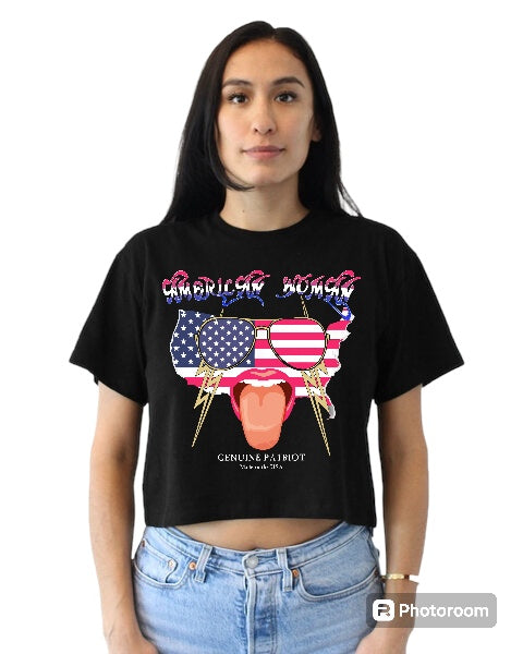 American Woman Rocker Crop tee