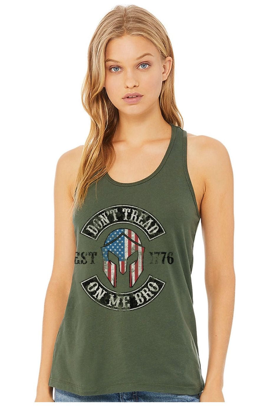 Don't Tread on me military green design