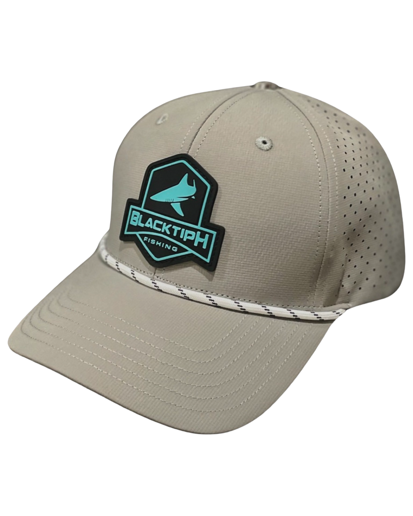 BlacktipH PVC Grey Turquoise Performance Snapback Hat