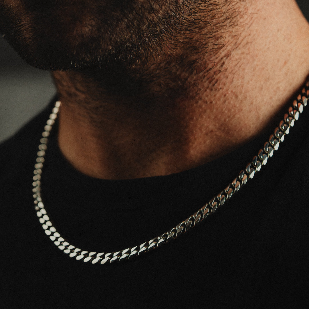 Classic Silver Cuban Chain - 7mm