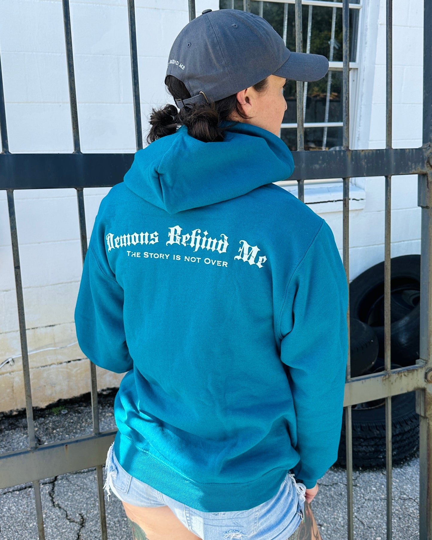 Semicolon Unisex Teal Hoodie