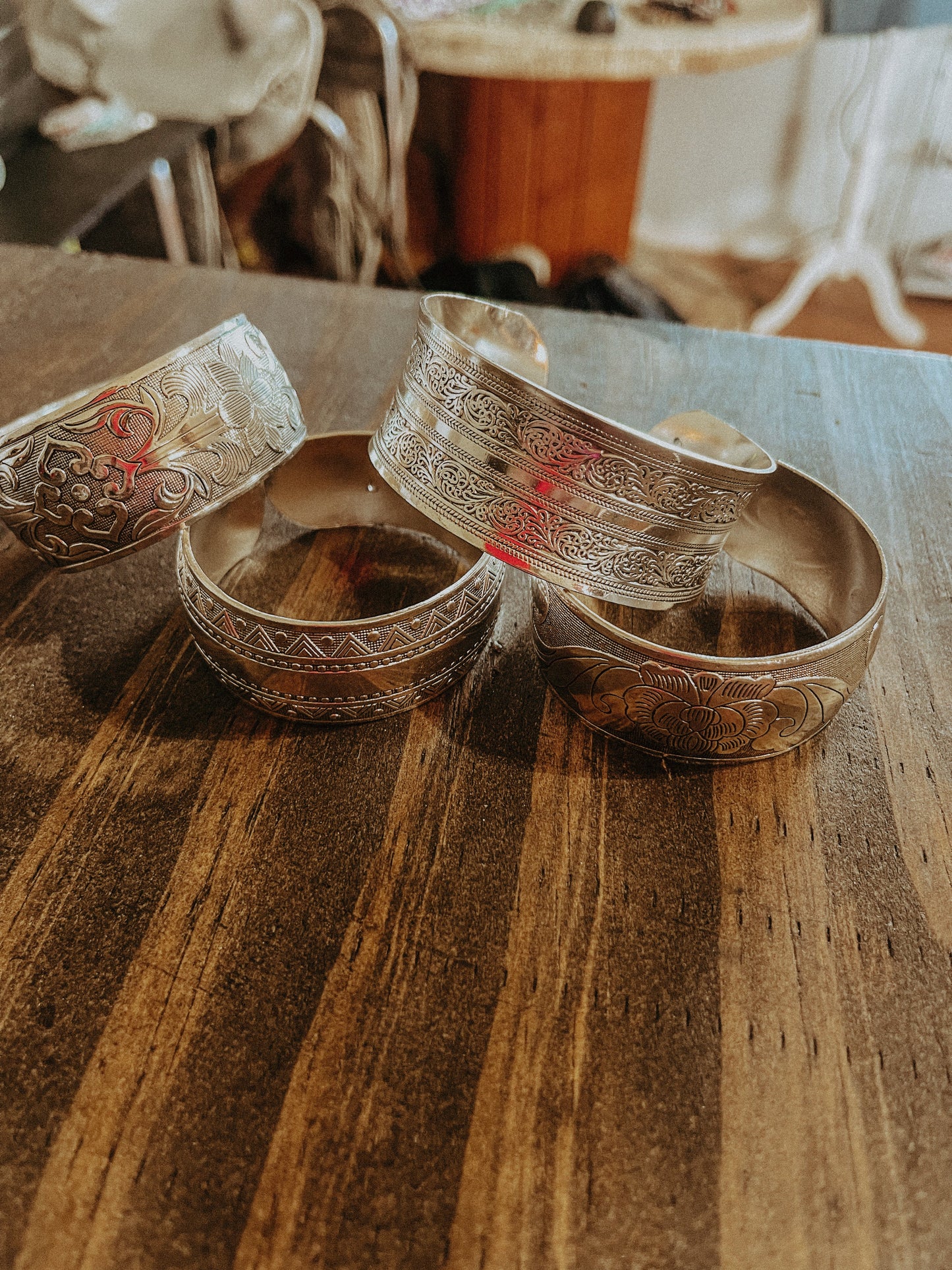 Thick Silver Cuff Bracelets