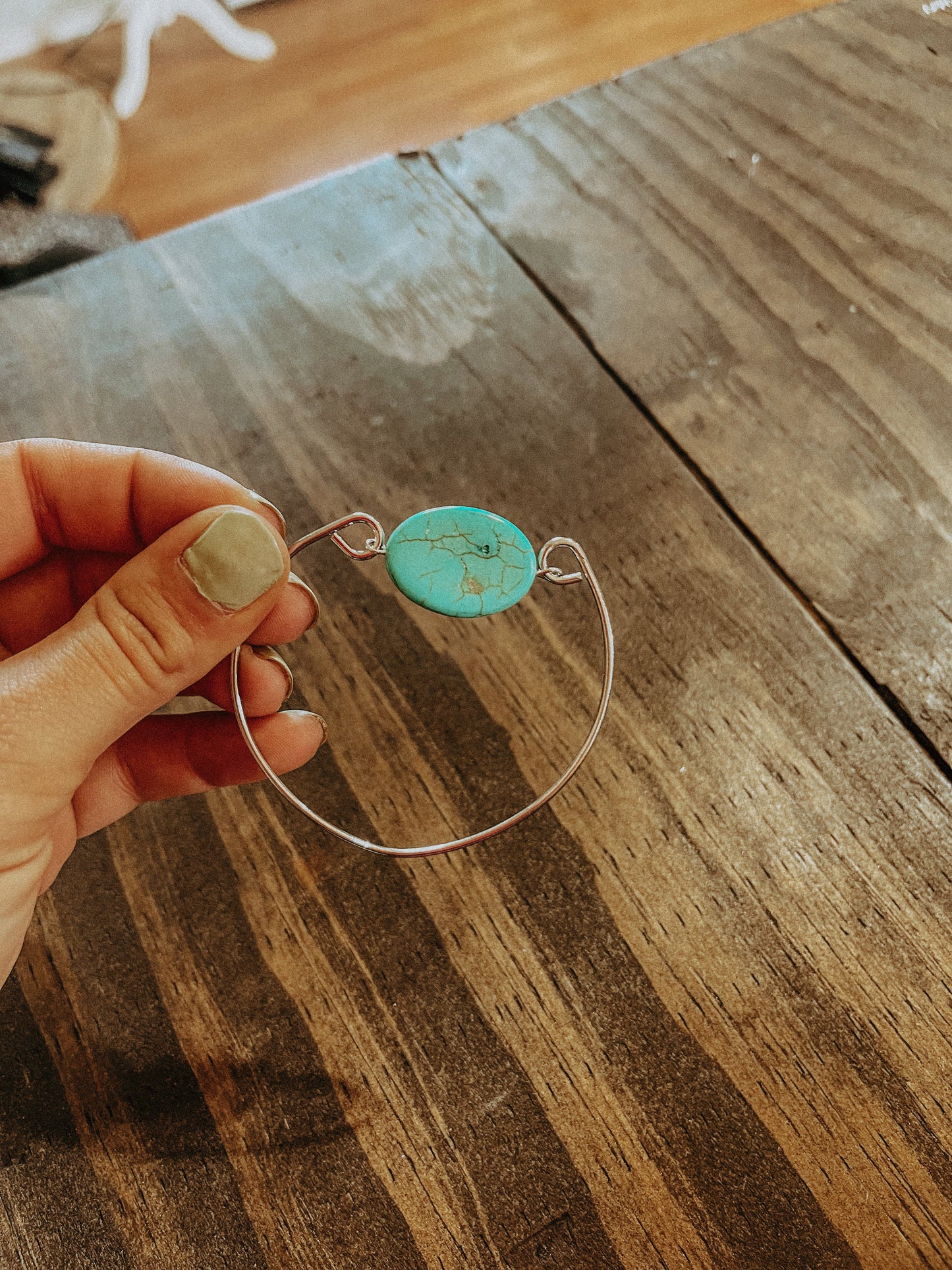 Artsy Turquoise Stone Bracelet