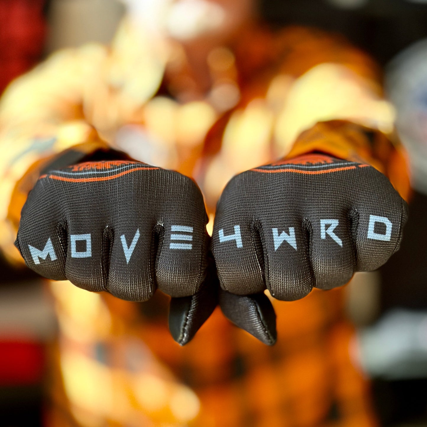 Black Gloves - Orange Logo