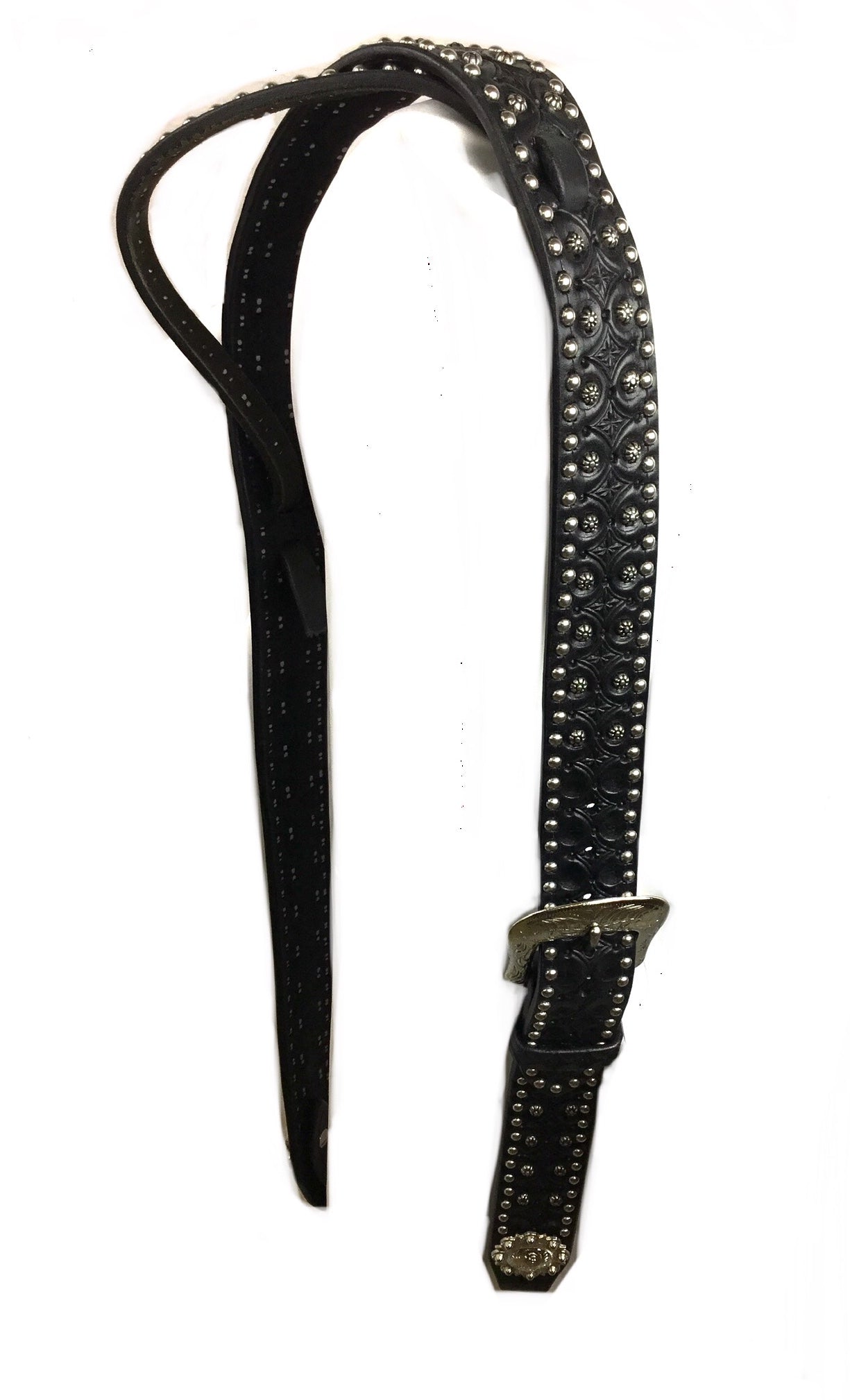 Black Adjustable Belt Headstall