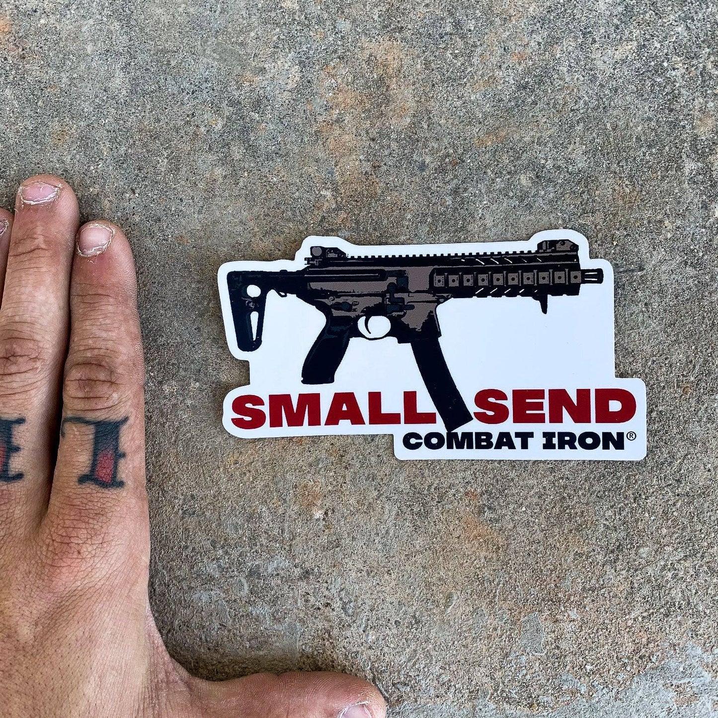 SMALL SEND RIFLE ALL WEATHER DECAL