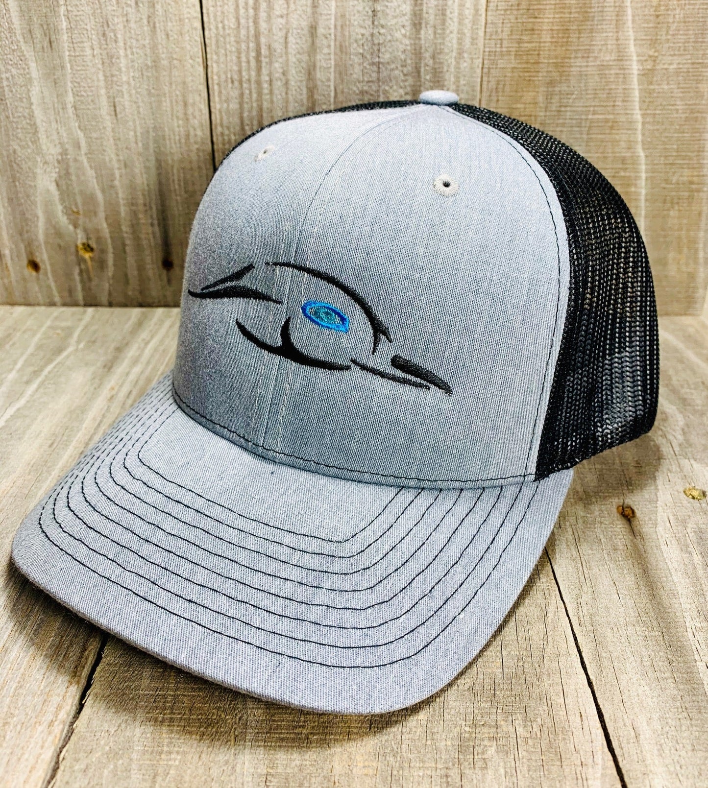 112XL Grey w/ Black Mesh Back Logo w/ Blue Eye