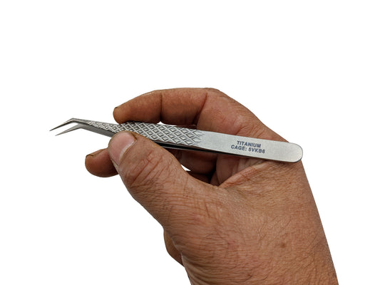 Bent - Pineapple Titanium Ultra Fine Tweezers by Maratac®