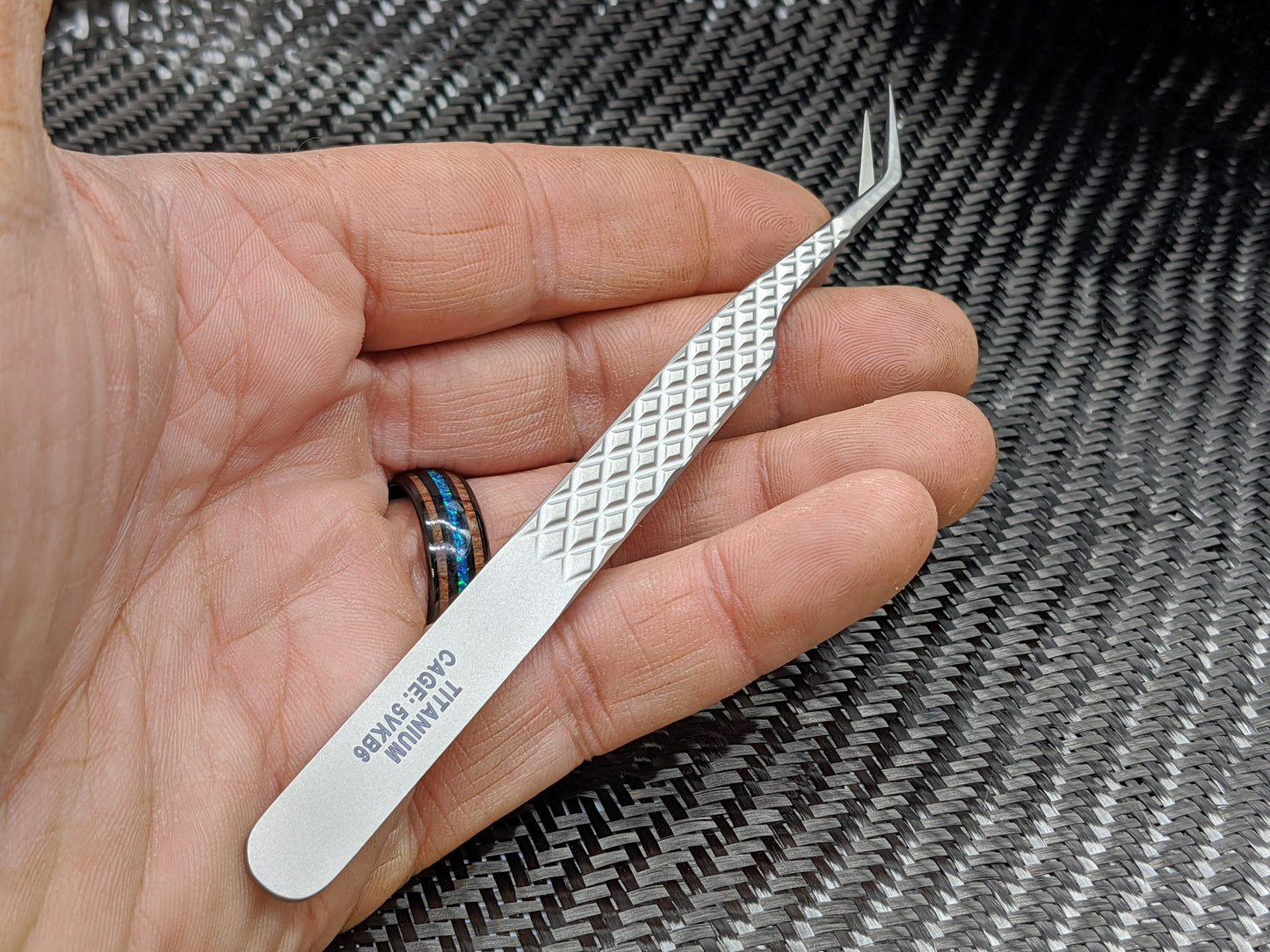 Bent - Pineapple Titanium Ultra Fine Tweezers by Maratac®