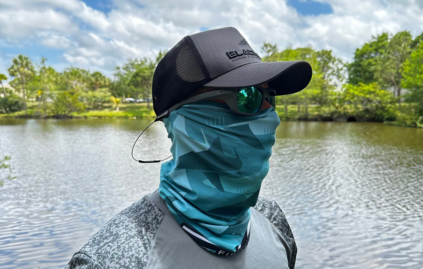 Teal BlacktipH Performance Face Shield