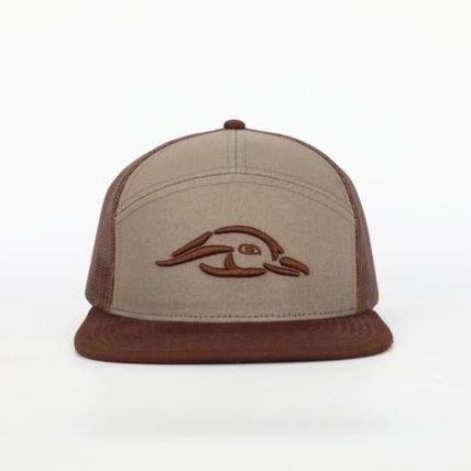 AF Waterfowl 3D Puff Logo 7 Panel Trucker Khaki - Rust Brown