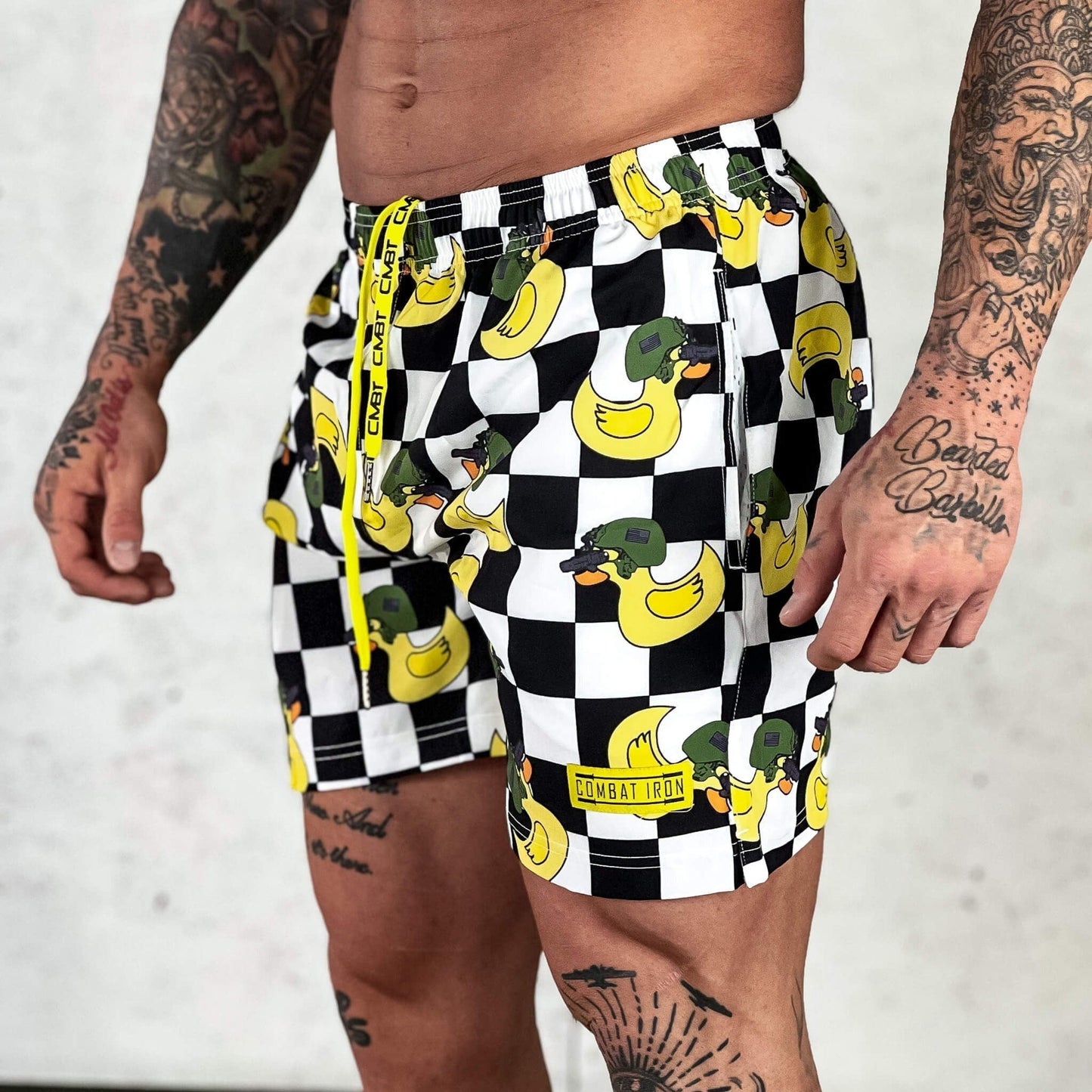 MEN'S PERFORMANCE TRAINING SHORTS V3 | 5.5" INSEAM | CHECKERED PATTERN TACTIDUCK