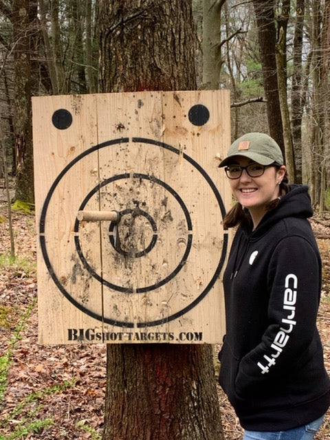 Wooden Axe Throwing Target with Bottle Opener