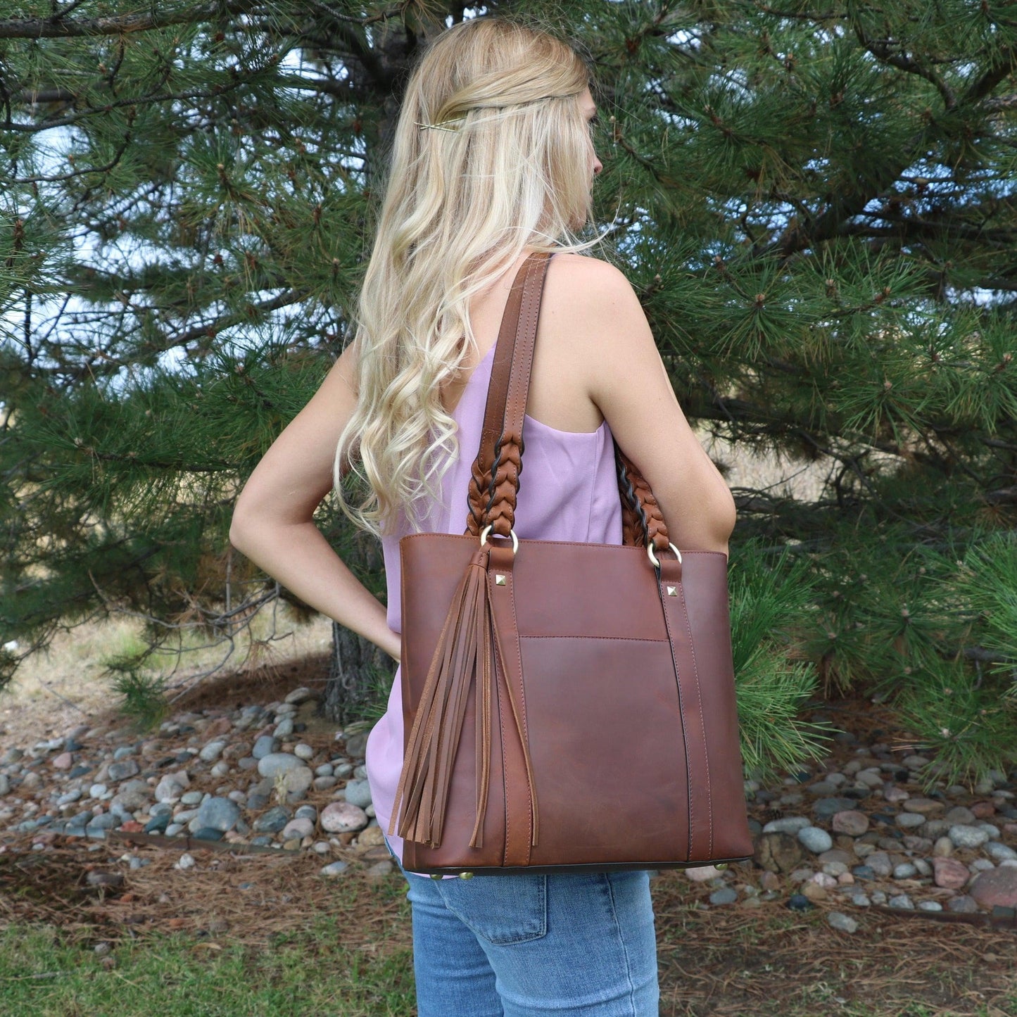 Concealed Carry Bella Leather Tote by Lady Conceal