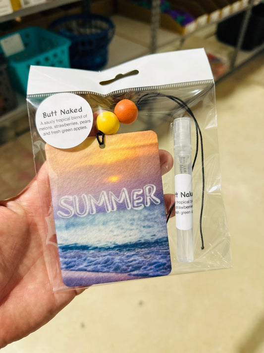 "Summer on the Beach" Felt Car Freshie