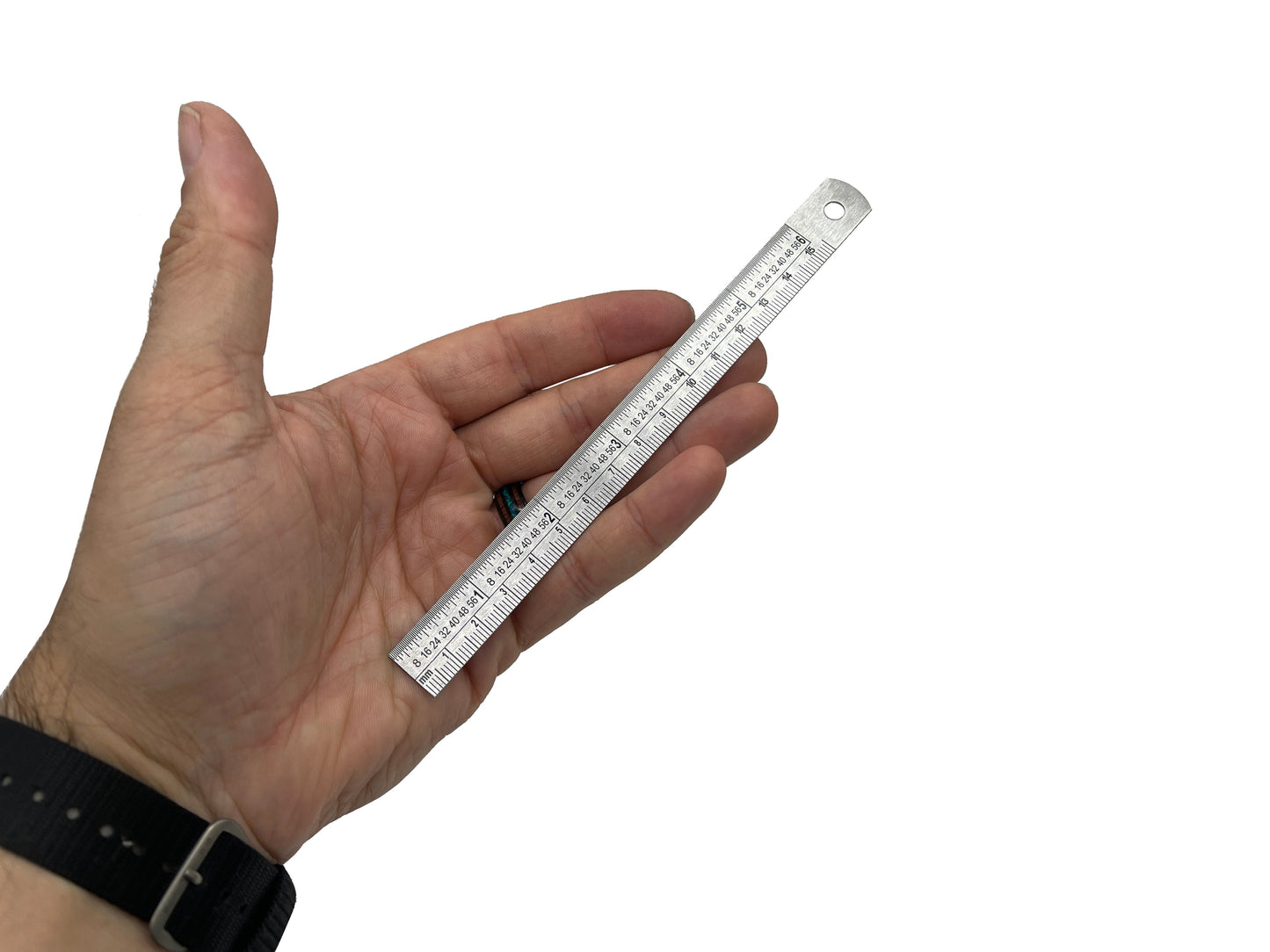 Stainless Steel - 6" Inch / 15CM Ruler With Decimal Chart