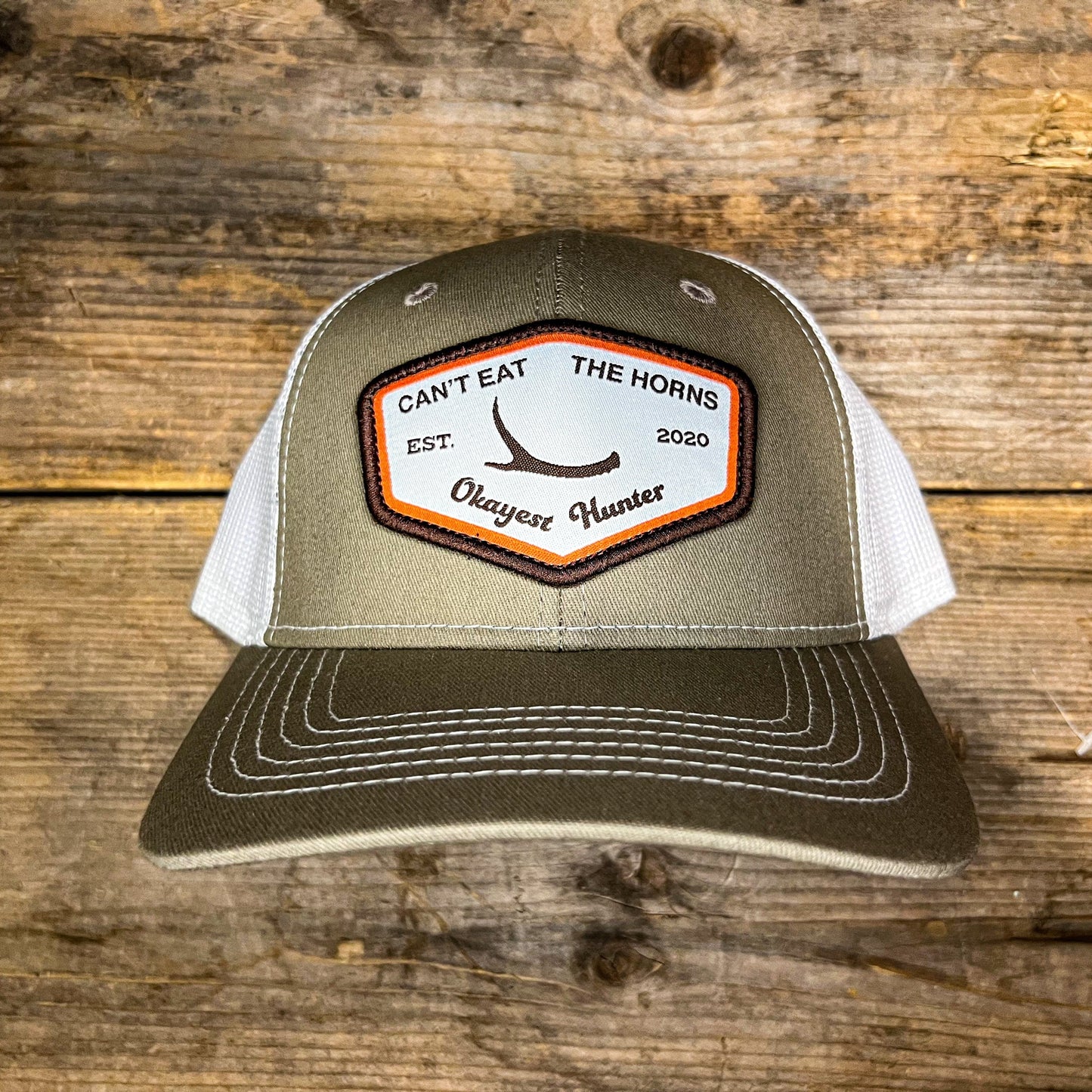 Khaki / White "Can't Eat The Horns" Patch Hat