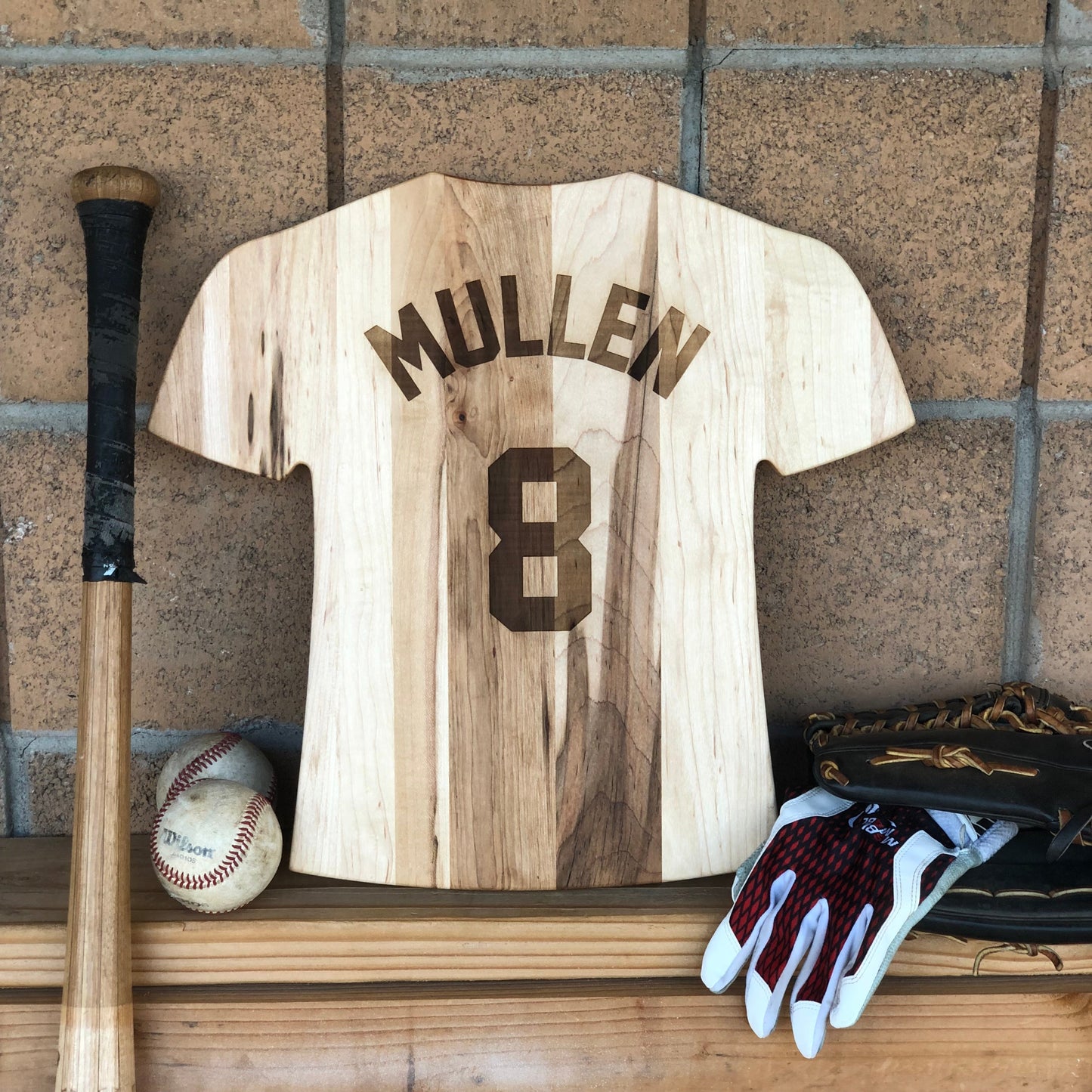 Personalized Jersey Style Cutting Board | Add Your Name & Number | Add a Special Message | Add a Custom Logo