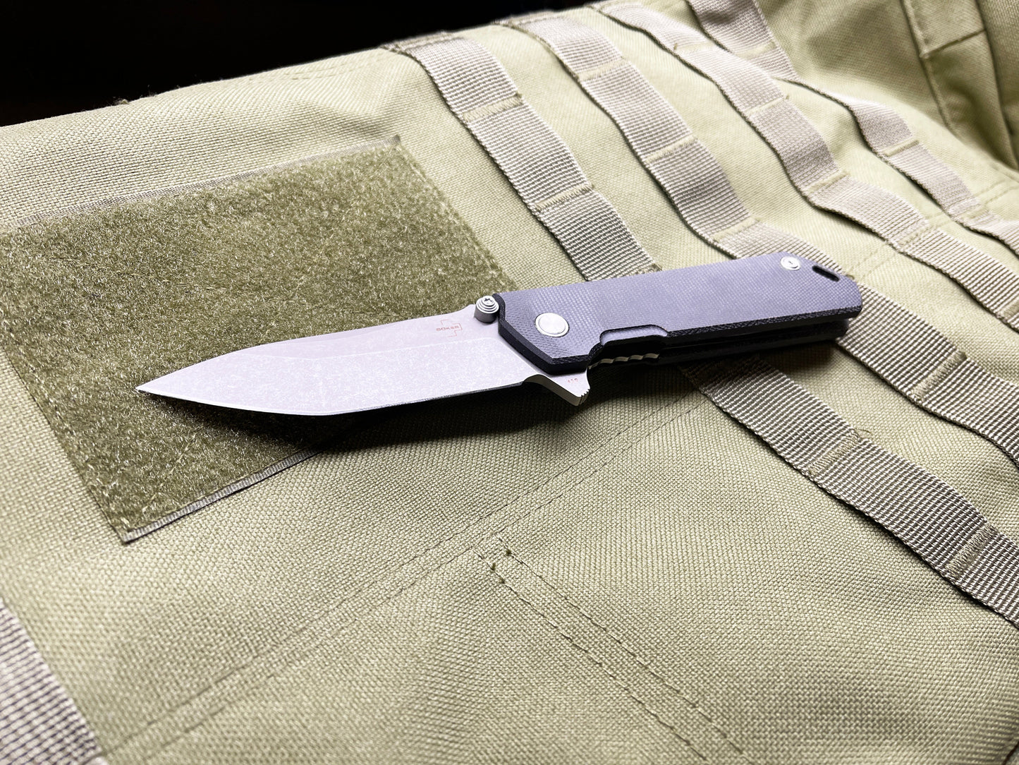 Micarta - Assisted Quick Flip D2 Saber Kihon - Boker Knife - Serialized