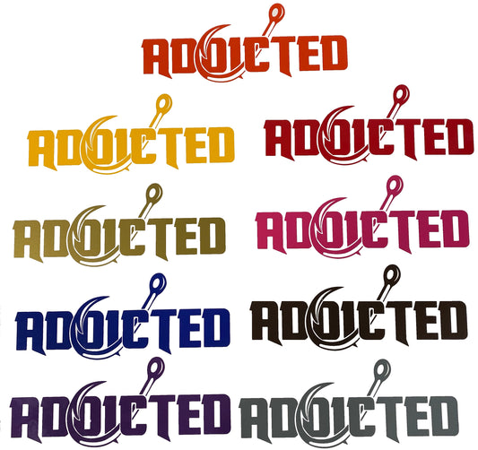 Addicted 10" Decal (CUSTOM COLOR)