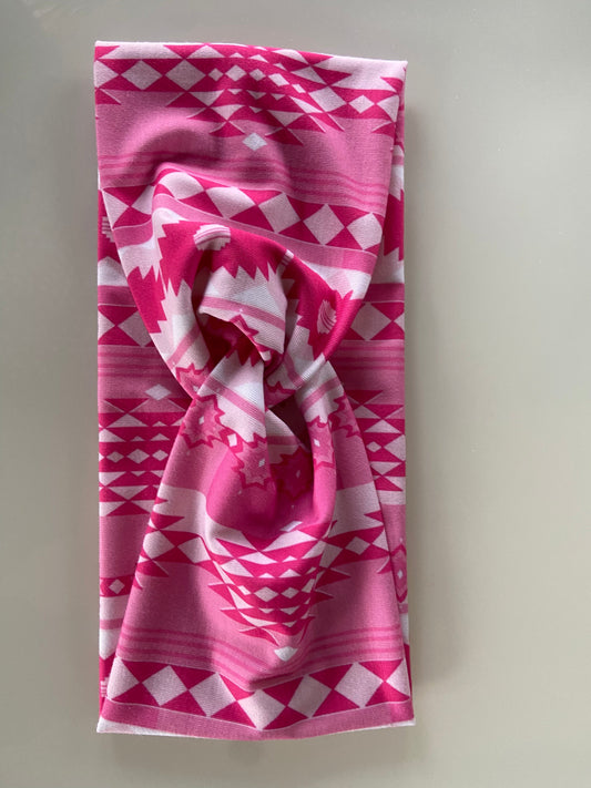 Pink Aztec Sport Headband