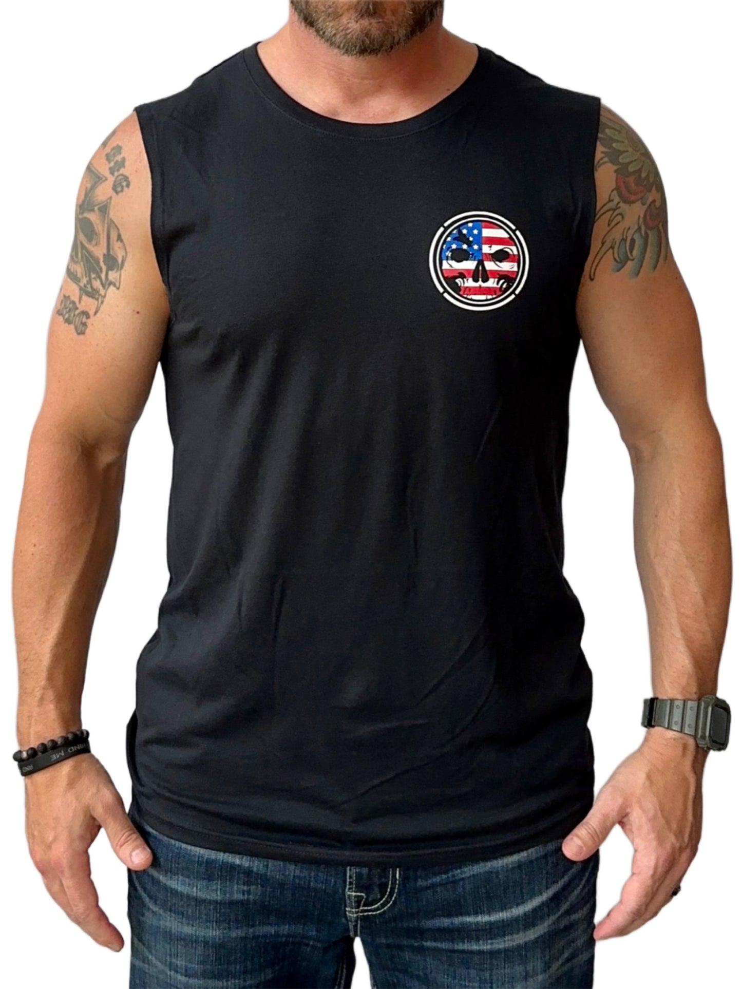 Men's Patriotic Cut-off T-Shirt