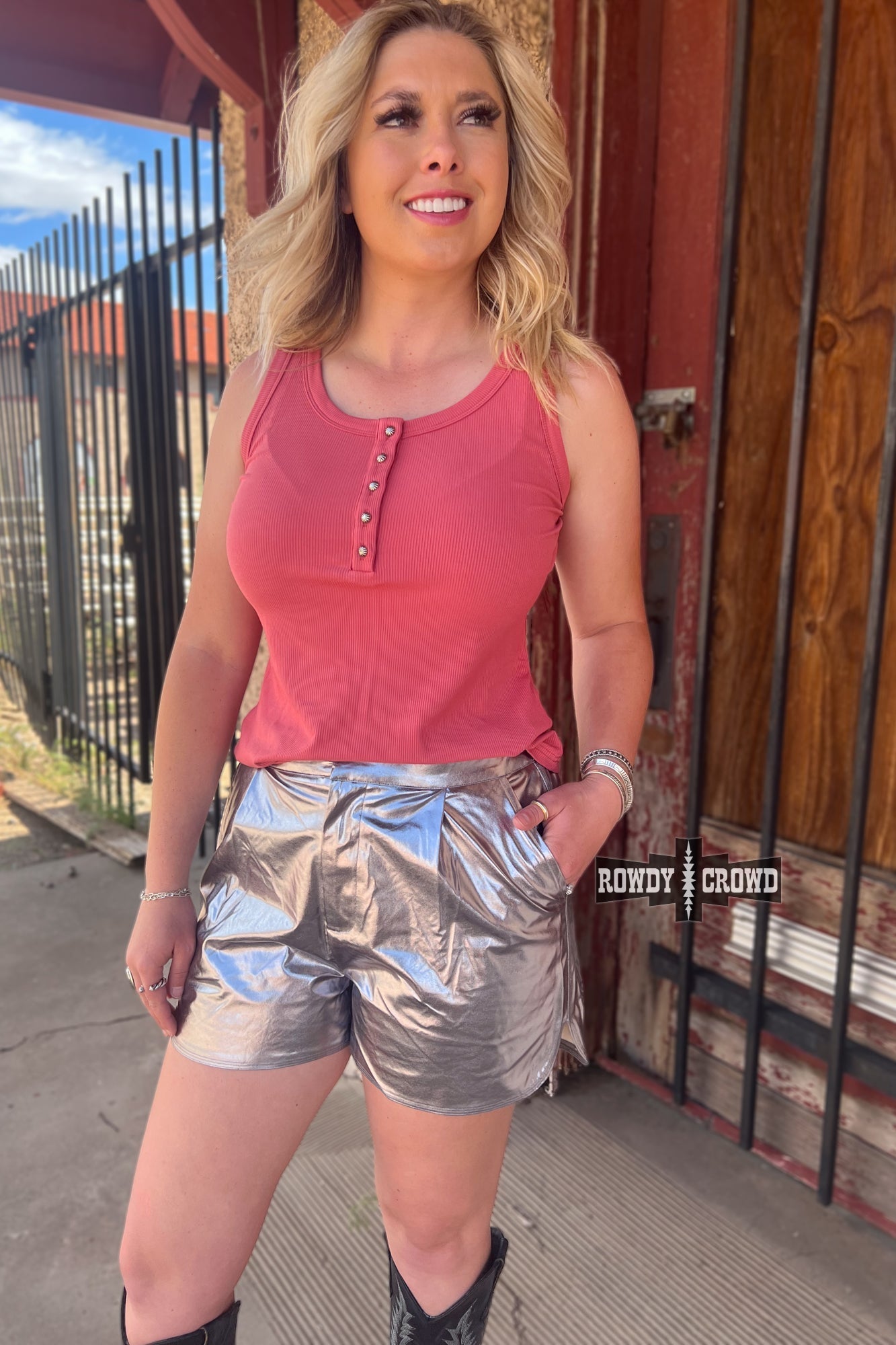 Marfa Metallic Shorts