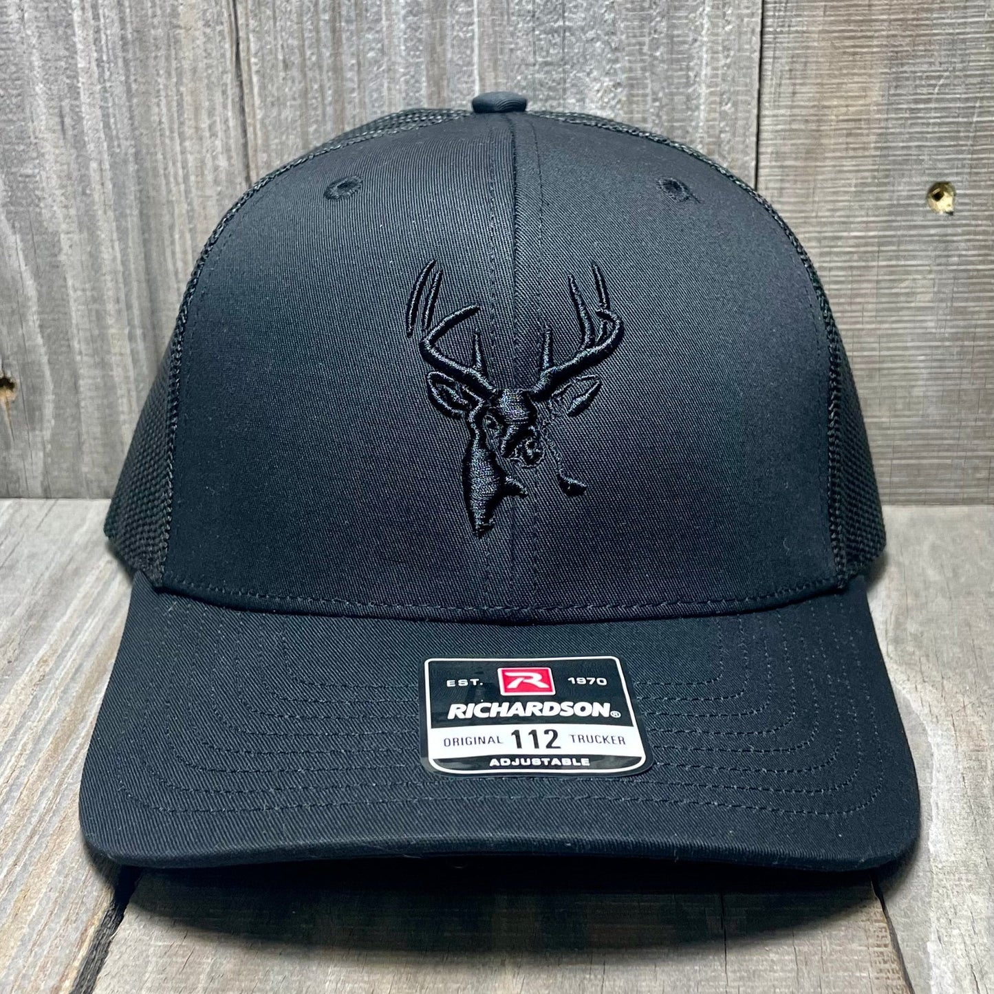 "The Ghost Buck" Black with Black 3D Logo and Black Mesh