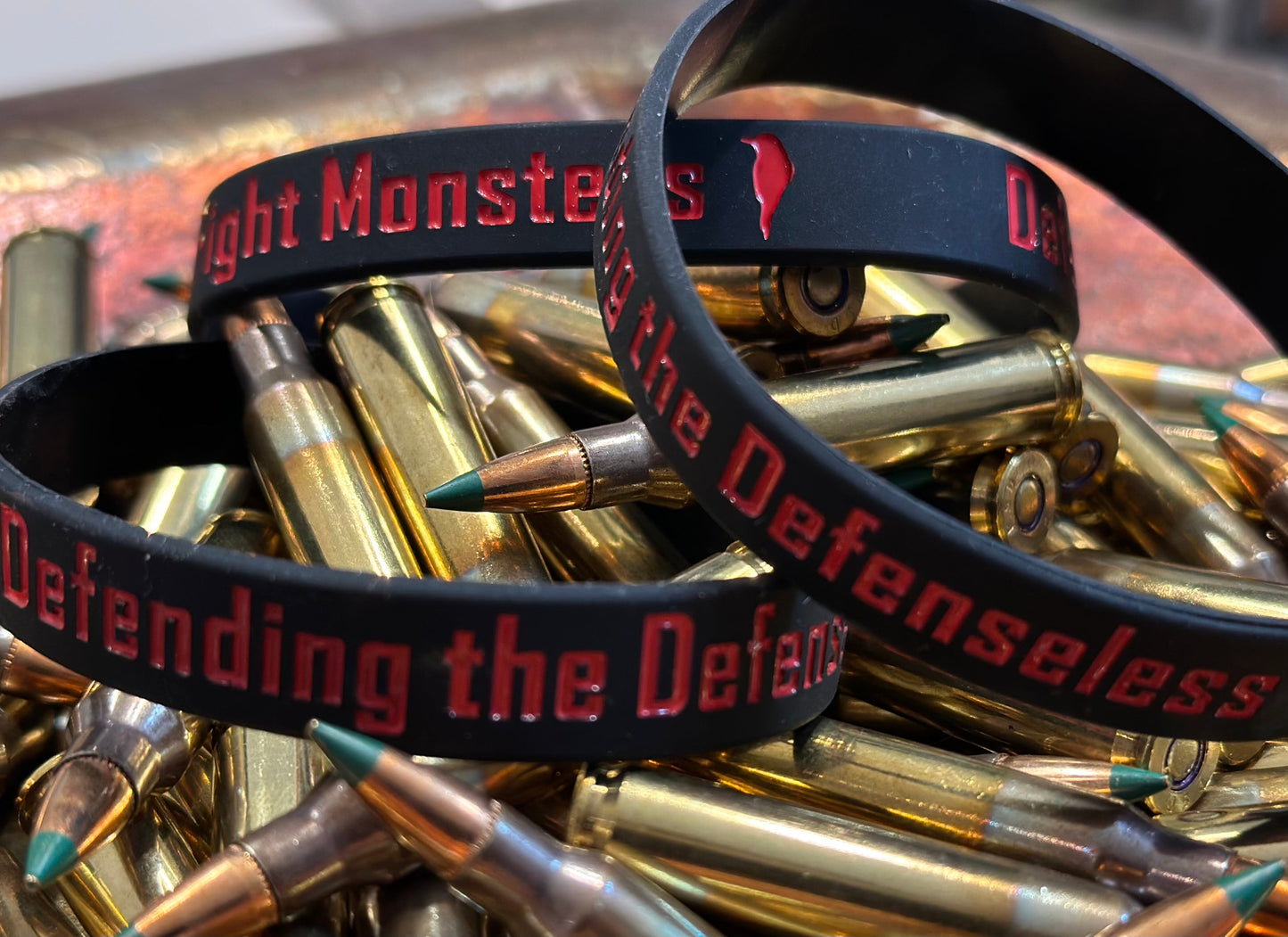 We Fight Monsters Mission Bracelets - Silicone Bands