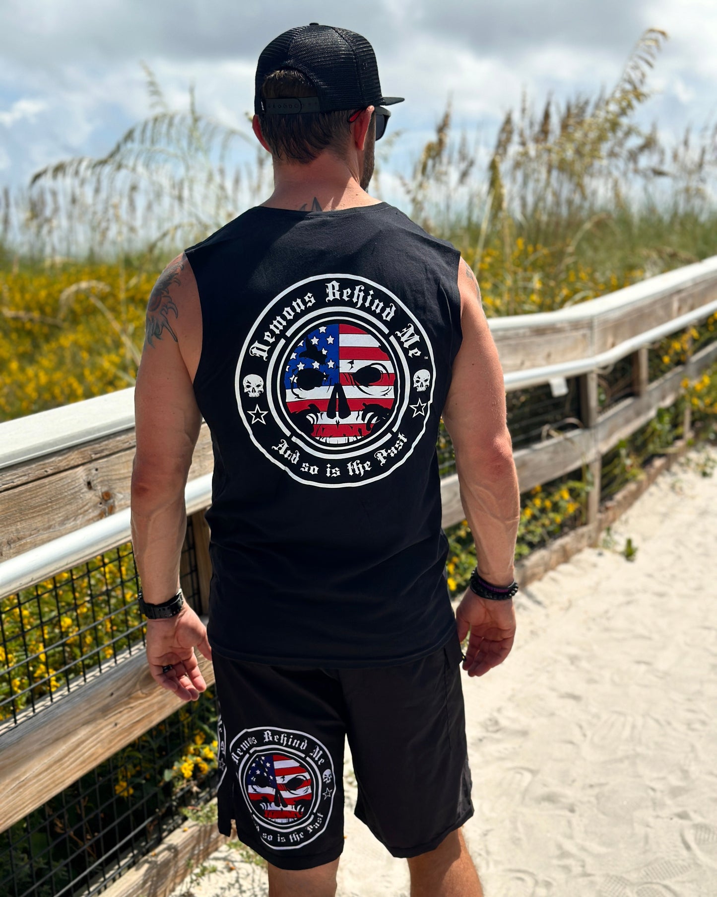 Men's Patriotic Cut-off T-Shirt