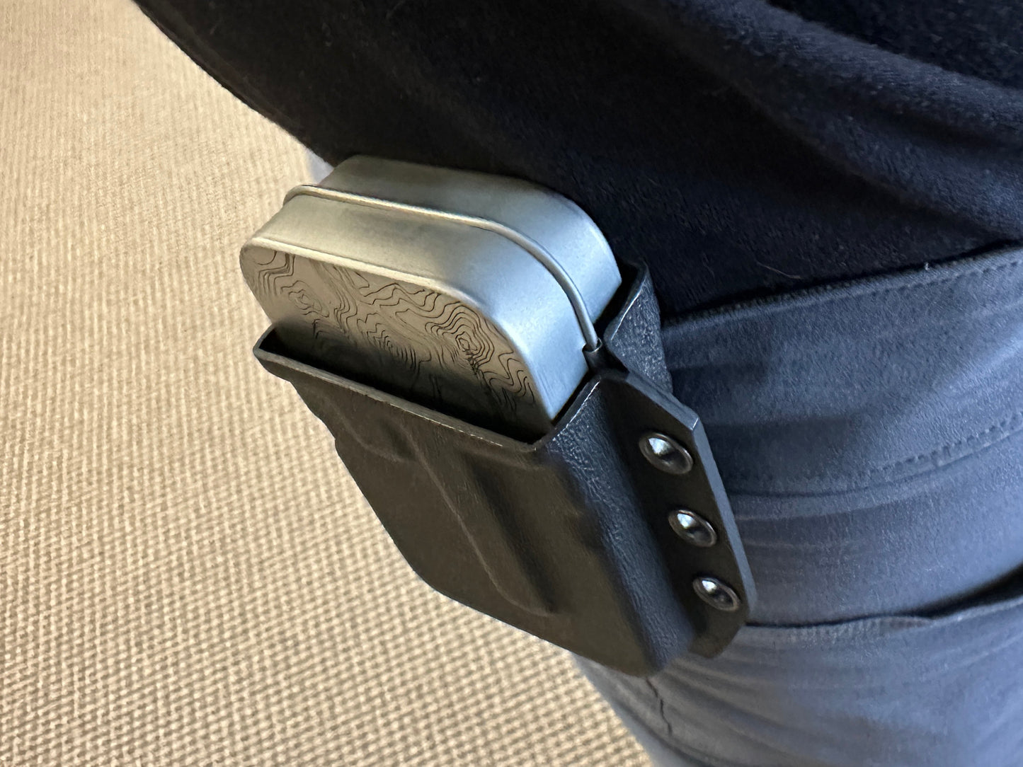 Kydex Belt Holster For Industrial Strength Tin