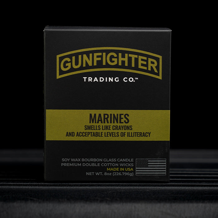 MARINES CANDLE (EMBOSSED US FLAG)