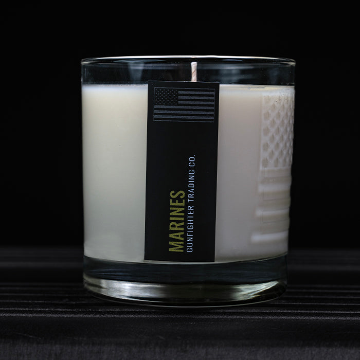 MARINES CANDLE (EMBOSSED US FLAG)