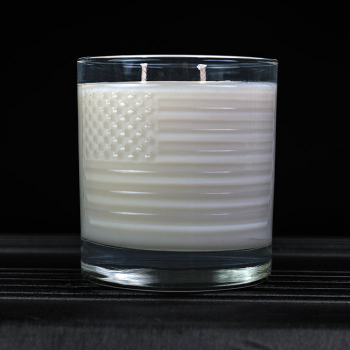 MARINES CANDLE (EMBOSSED US FLAG)