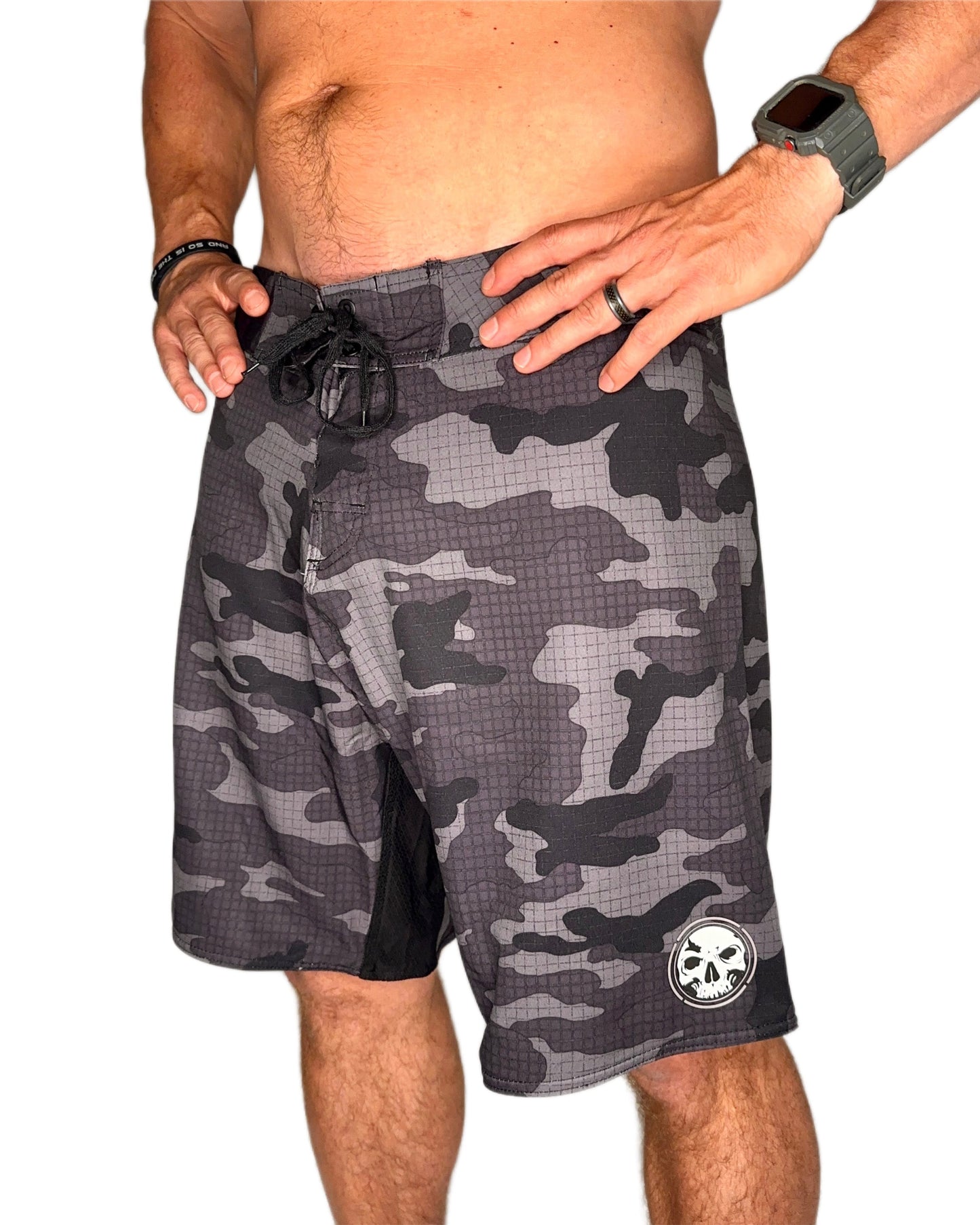 NEW! Black Camo Stretch Board Shorts