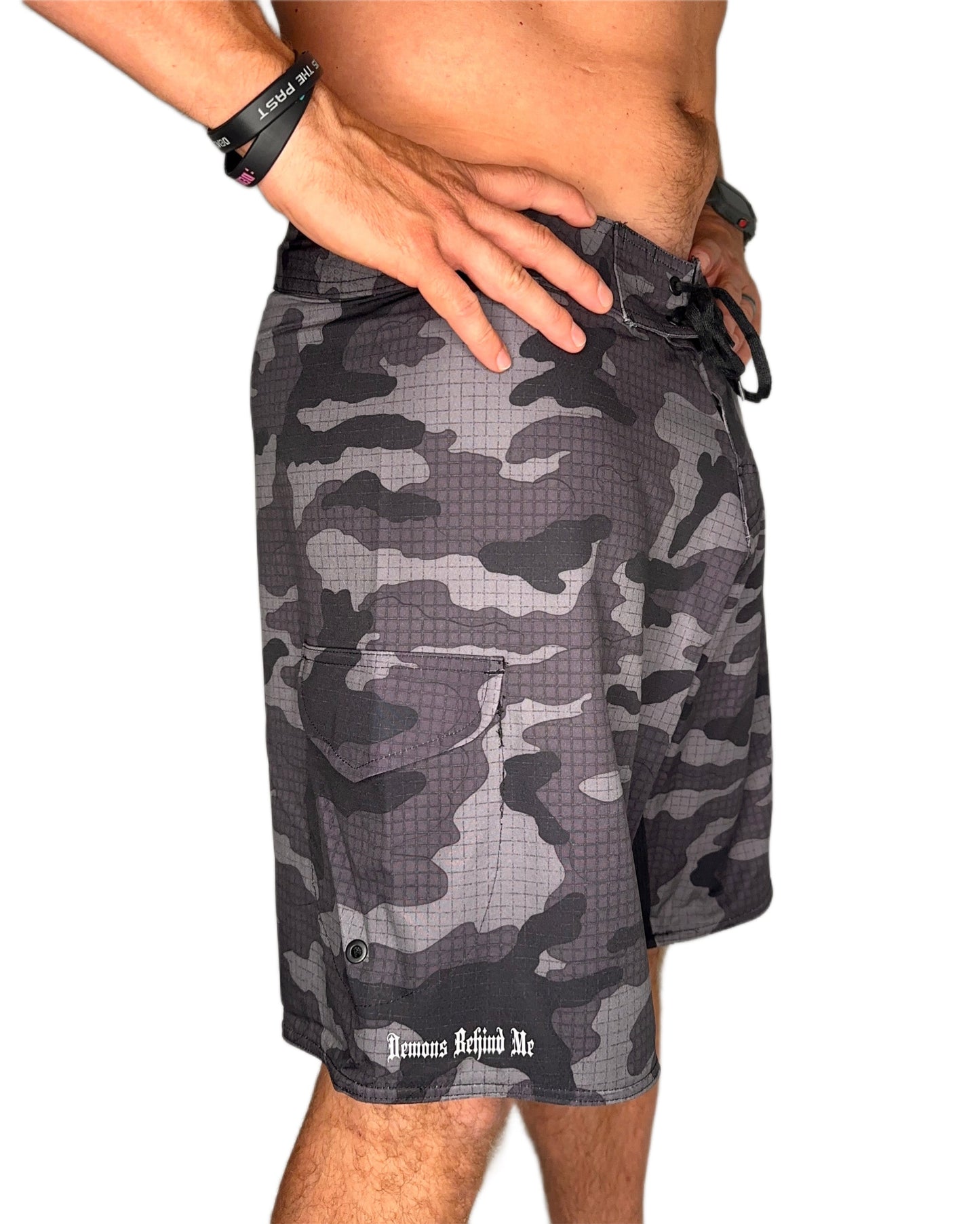 NEW! Black Camo Stretch Board Shorts