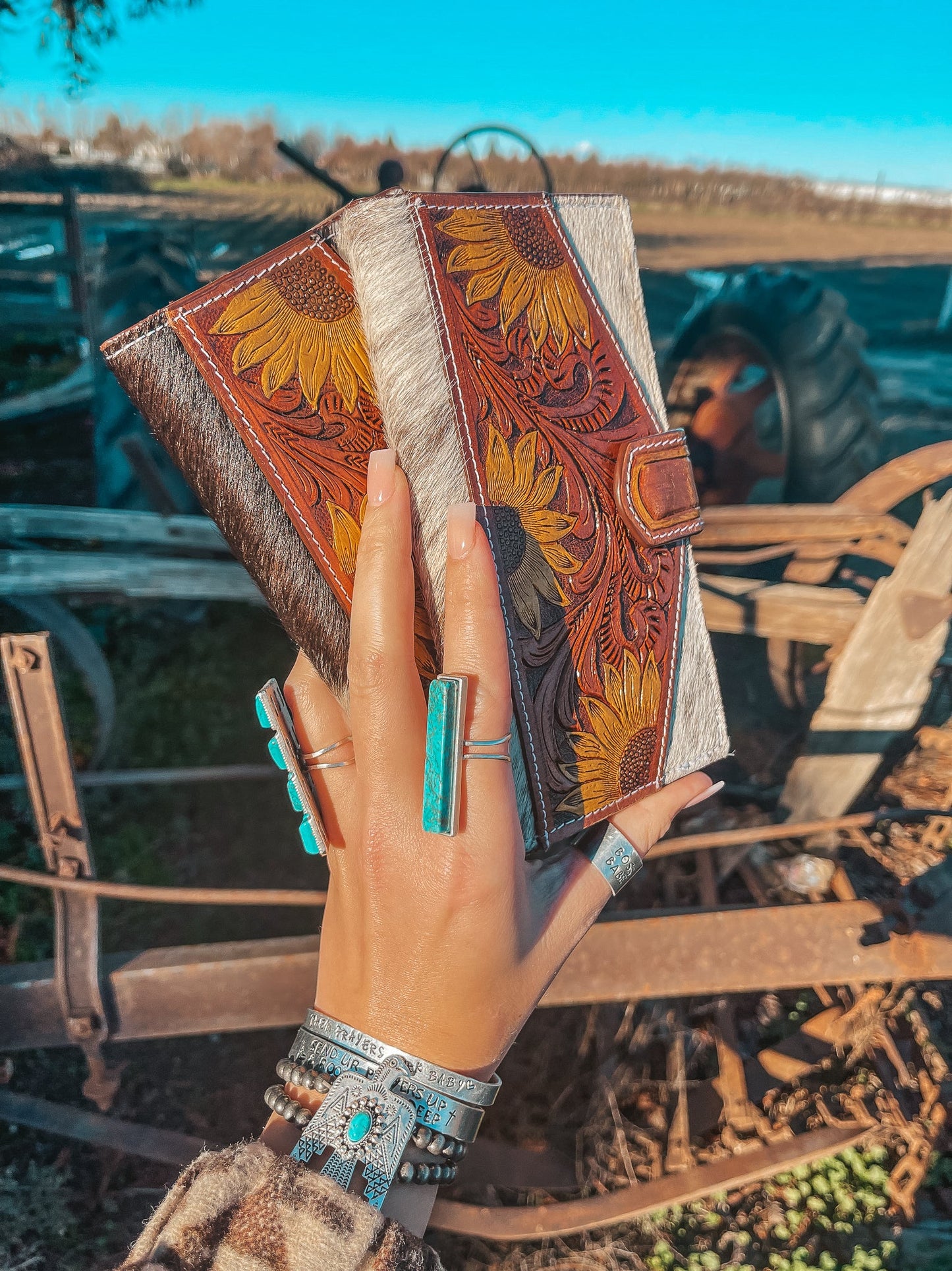 The Avery Sunflower Wallet, a Haute Southern Hyde by Beth Marie Exclusive