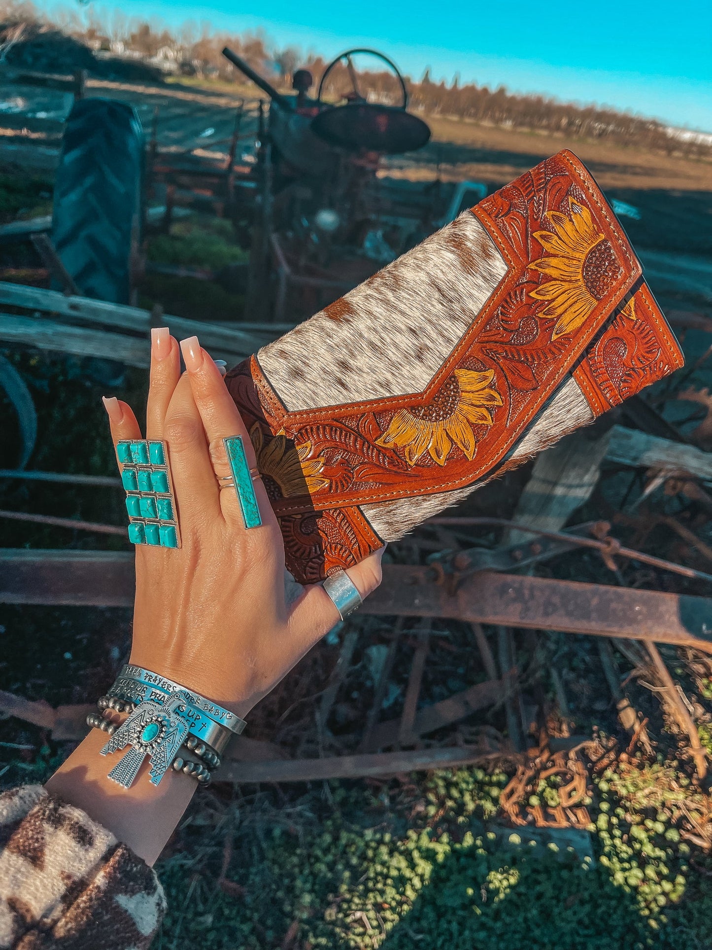 The Ellie Sunflower Wallet a Haute Southern Hyde by Beth Marie Exclusive